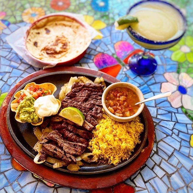 Mexican meal at Maria Mia Tex-Mex Cantina Restaurant Bar College Station, Texas.